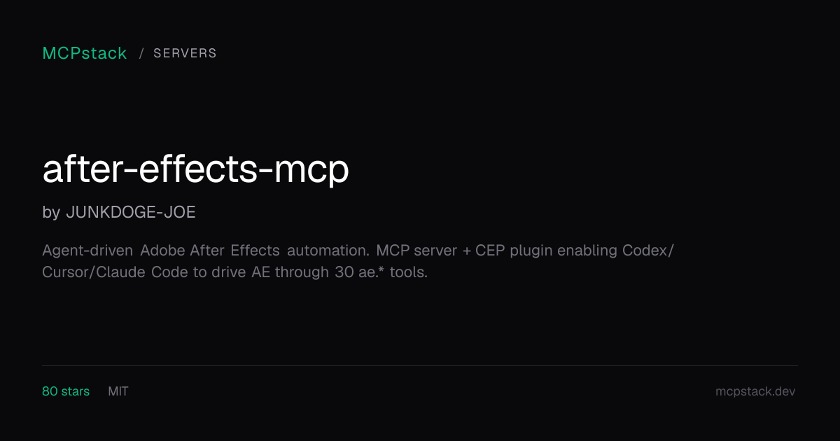 after-effects-mcp — MCPstack